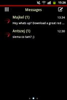 Theme Red Neon GO SMS Plakat