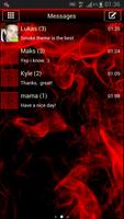 Fumée rouge Theme GO SMS PRO capture d'écran 1