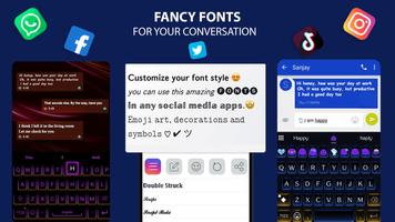 Stylish Keyboard Fonts & Emoji captura de pantalla 1