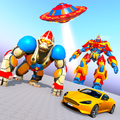 Gorilla Robot Car Transform War: Space Robot Games
