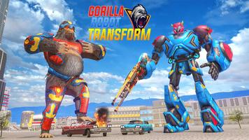 Gorila Robô Transformar: Novo Robô Guerras Jogos Cartaz