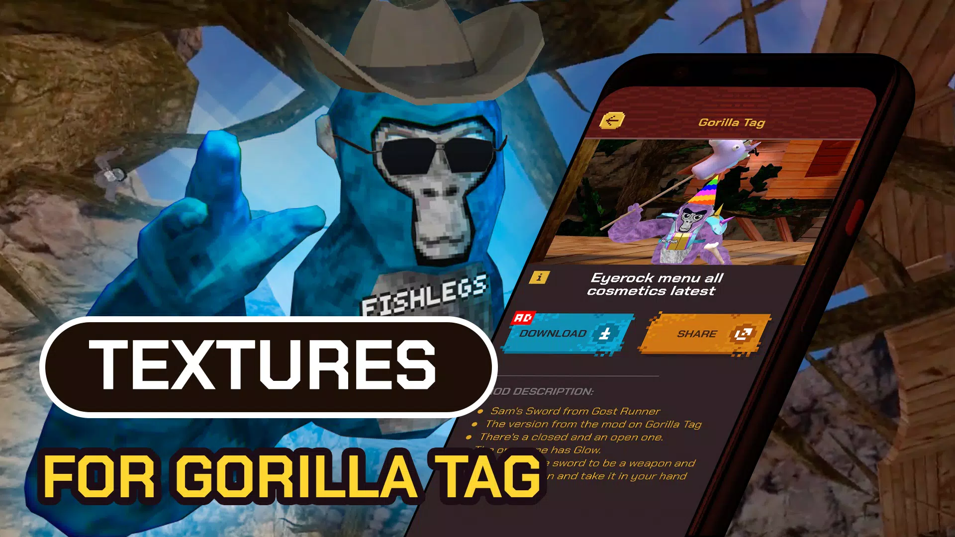 This is the best free Gorilla Tag Mod Menu (WORKS IN PUBLIC