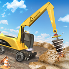 Heavy Bulldozer Crane Drill Stone-icoon