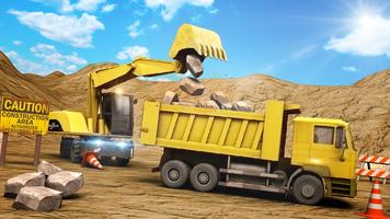 Heavy Bulldozer Crane Drill Stone poster