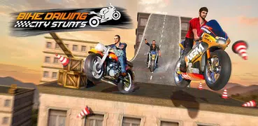 Stunt Bike Roof Driving - Mid Air Ramp City