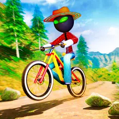 Скачать Stickman BMX Uphill Rider - велосипедные трюки XAPK