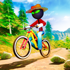 Stickman BMX Uphill Rider - Ciclo de acrobacias icono
