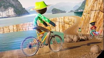 Stickman BMX Uphill Rider - Ciclo de acrobacias captura de pantalla 1