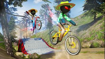 برنامه‌نما Stickman BMX Uphill Rider - Cycle Stunts عکس از صفحه