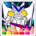 Robot hero coloring car