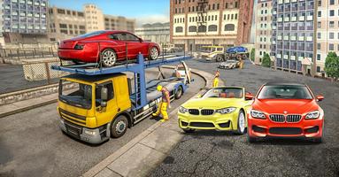 Fast cars transport trailer 3d постер