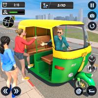 เกมขับรถตุ๊กตุ๊ก 3D - Rickshaw โปสเตอร์