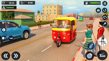 现代的 黄包车 模拟器 游戏 - Tuk Tuk Games 截图 2