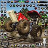 ikon mengemudi traktor petani desa