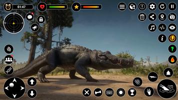 Animal Crocodile Attack Sim الملصق