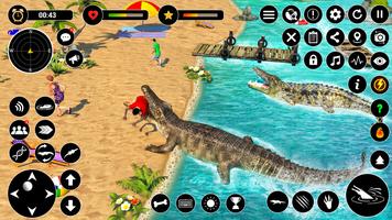 2 Schermata Animal Crocodile Attack Sim
