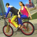 BMX Bicycle Taxi Driving City Passenger Simulator