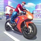 Hot Pizza Delivery Bike Boy آئیکن