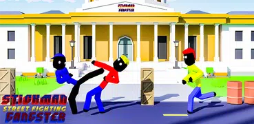 Stickman Street Fighting City Blocky Gangster