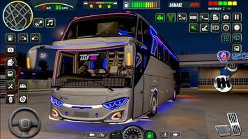 simulator bus umum modern 3d poster