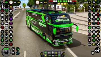 simulator bus umum modern 3d poster
