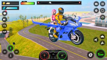 Flying Bike Race - Bike Games Ekran Görüntüsü 1