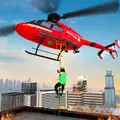 Volador Helicóptero Rescate Ciudad