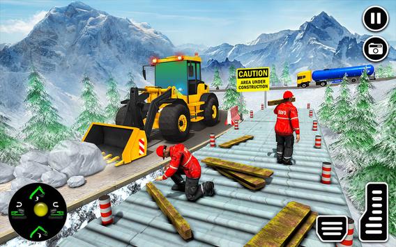 Snow Road Crane Excavator Simulator 截图 5
