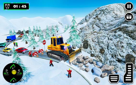 Snow Road Crane Excavator Simulator 截图 8