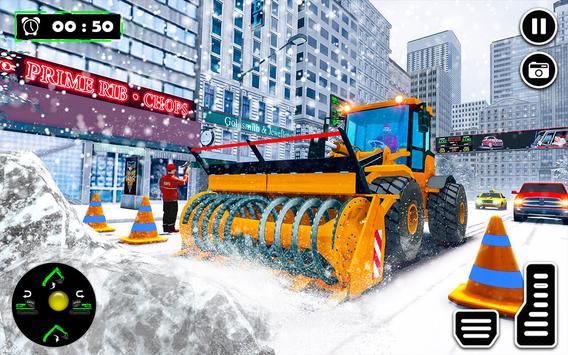 Snow Road Crane Excavator Simulator 截图 12