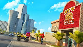 ATV بيتزا دراجة هوائية راكب توصيل صبي تصوير الشاشة 2