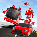 噴射射擊遊戲 3d 機器人汽車飛車機器人巴士模擬器 3d APK