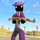 Stickman Mafia Theft Gangster Blocky City ikona