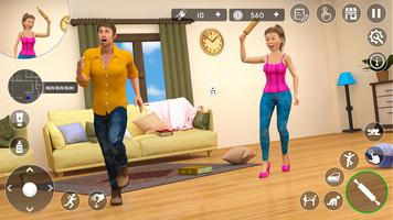 Husband Wife Simulator Game 3D پوسٹر
