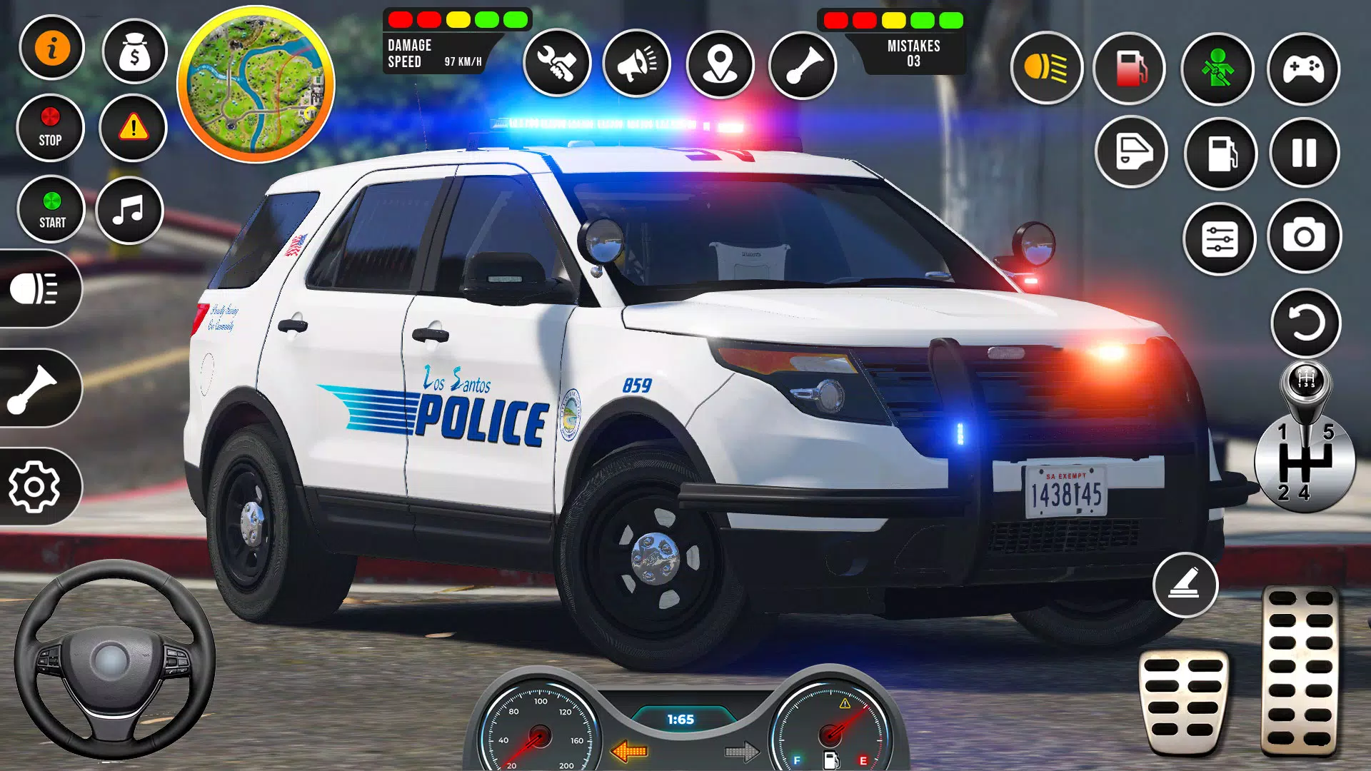 لعبة قيادة سيارة الشرطة الصعبة APK للاندرويد تنزيل