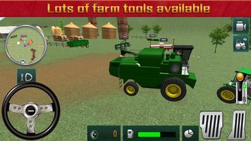 Farmer Harvest Simulator 3D - Tractor Hauling Poster