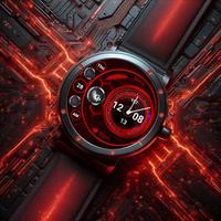 Neutron X Wear OS Watch Face ảnh chụp màn hình 1