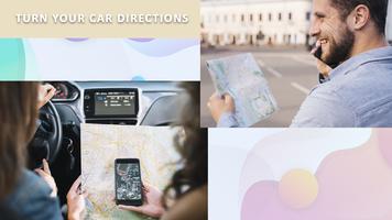 Application de navigation routière et navigatio Affiche