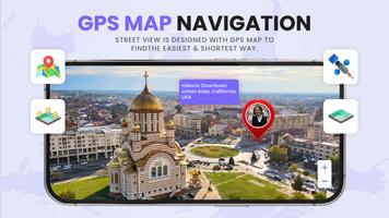 GPS 지도 내비게이션: 스트리트 뷰 포스터