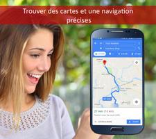 GPS Gratuit Navigation en Français Carte de france Affiche
