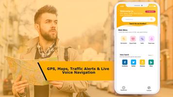 GPS, Maps, Traffic Alerts & Live Voice Navigation poster