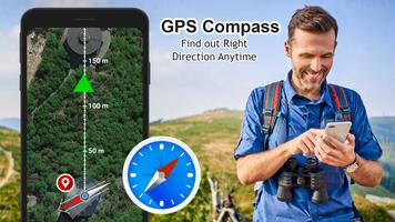 GPS Compass Direction finder Poster