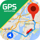 GPS Navigation: Road Map Route Zeichen