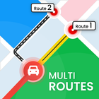 Multi Stop Navigation Fast Route Maps Go Direction Zeichen