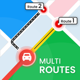 Multi Stop Navigation Fast Route Maps Go Direction Zeichen