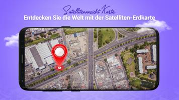 GPS Live Satellit Sicht Karte Plakat