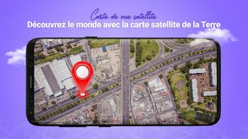 GPS Satellite Voir la Carte Affiche