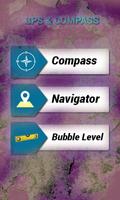 GPS Compass - Navigation & True North Finder Free poster