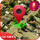 ikon gps hidup jalan melihat, suara rute & offline peta