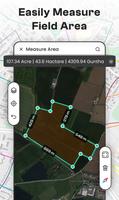 GPS Land Field Area Measure Affiche